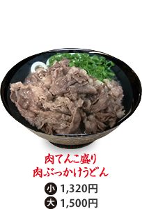 肉てんこ盛り肉ぶっかけうどん